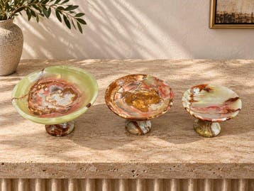 Schaal (3) - Luxe decoratieve mini fruitschalen - Pakistaans