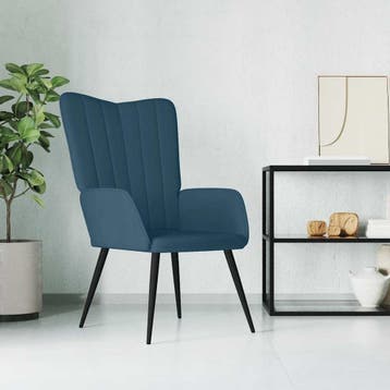 vidaXL Relaxstoel fluweel blauw, Huis en Inrichting, Fauteuils, Verzenden, Nieuw