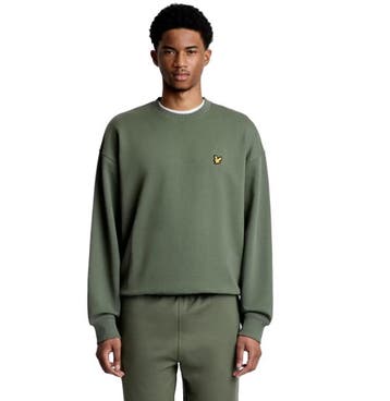 2dekans | Lyle & Scott Oversized Sweatshirt - Cactus Green -, Ophalen of Verzenden