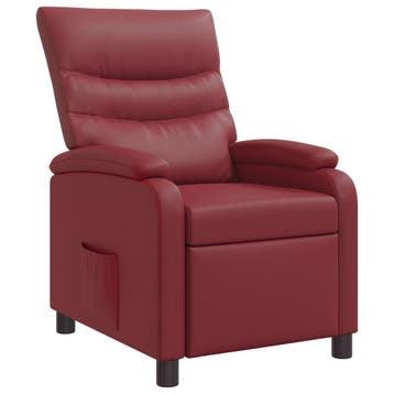 vidaXL Recliner Wijnrood Kunstleer, Verzenden