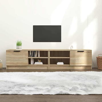 vidaXL Tv-meubels 2 st 80x35x36,5 cm bewerkt hout sonoma, Verzenden