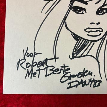 Roze Bottel - originele tekening - 1 origineel - Uniek, Boeken, Nieuw