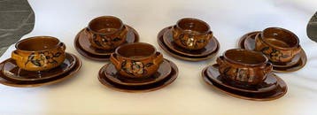 santucci deruta - Tafelservies voor 6 (18) - Majolica, Antiquités & Art