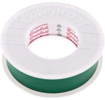Elektrische Isolatietape Vde-Getest 25mm/25m Groen, Verzenden, Nieuw