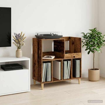 vidaXL Platen speler standaard Oud hout 82 x 39,5 x 82,5 cm, Verzenden, Nieuw