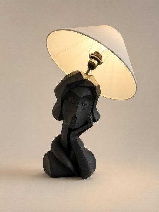 Tafellamp - Hars - Design lamp sculptuur, Antiek en Kunst, Curiosa en Brocante