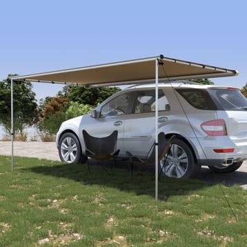 vidaXL Luifel voor camper en caravan 3,6x2x2,15 m beige, Verzenden, Nieuw