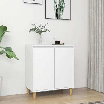 vidaXL Dressoir met massief houten poten 60x35x70 cm bewerkt, Huis en Inrichting, Verzenden, Nieuw