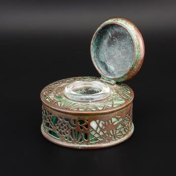Tiffany - tiffany - Inktpot - Koper, Antiek en Kunst