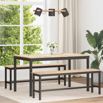 vidaXL Eettafel Naturel 140 x 80 x 75 cm Massief grenenhout, Verzenden