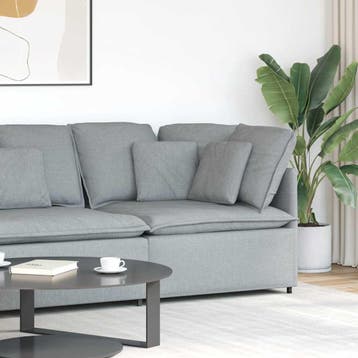 vidaXL Modulaire hoekmodule bank met kussens 100 cm, Verzenden, Nieuw