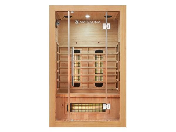 Veiling - Infraroodcabine / Sauna Kiruna - 120x105x190 cm, Sport en Fitness, Sauna, Nieuw