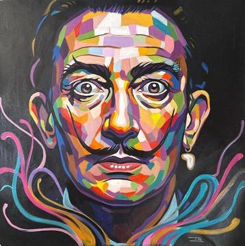TA Duy Tung (1961) - Dali en Couleurs 80 80 cm
