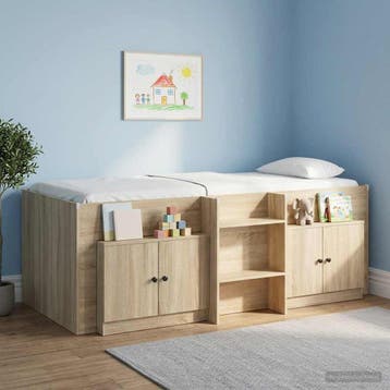 vidaXL Bedkast 2 pcs Sonoma Eiken 66 x 35 x 48 cm Bewerkt, Verzenden, Nieuw