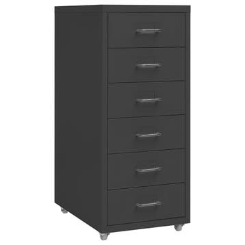 vidaXL Ladeblok verrijdbaar 28x41x69 cm metaal, Verzenden, Nieuw
