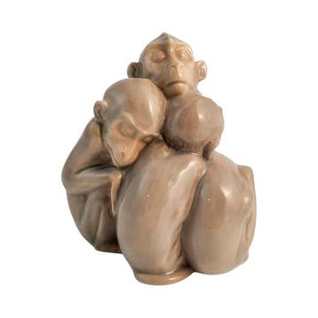 Bing & Grondahl - Beeldje - Sleeping Monkeys - 1581 -