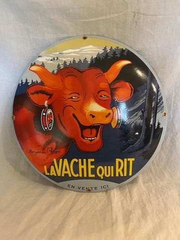 Emaille bord - La Vache qui rit - Enseigne en émail - Émail
