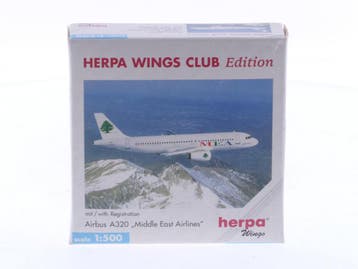 Schaal 1:500 Herpa 501712 Airbus A320 MEA - Middle East A..., Ophalen of Verzenden