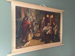 Geldorp - wolters - Schoolplaat poster Sinterklaas en Zwarte, Antiek en Kunst