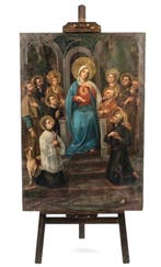 Italiaanse school (XIX) - Vergine Maria tra i santi
