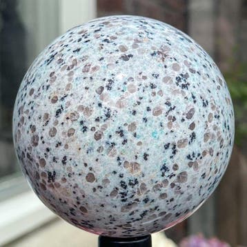 Large Kiwi Lotus Jasper Quality sphere Kristal - Hoogte: