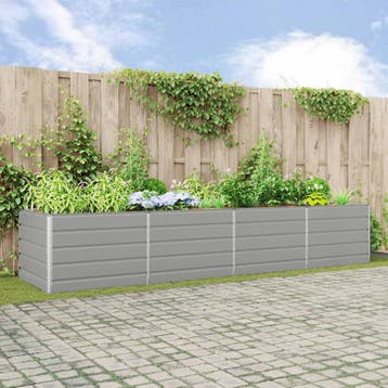 vidaXL Plantenbak Lichtgrijs 385 x 100 x 75 cm, Verzenden