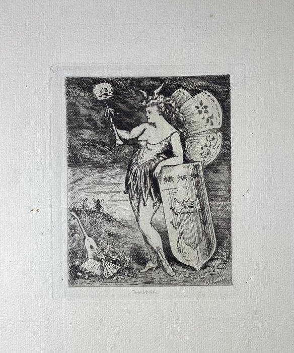 Frédéric Chevalier (1812- 1850 ca.) - Vanité au scarabée, Antiek en Kunst, Antiek | Overige Antiek