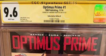 Optimus Prime #1 - CGC 9.6 Signature Series - Signed Andrew, Boeken, Nieuw