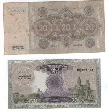 Nederland. - 2 x 20 Gulden - 1926/1939 (Zonder minimumprijs)