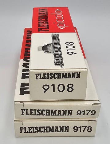 Fleischmann N - 9108, 9178, 9179 - Voie ferrée pour trains