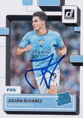2022 Panini Donruss FIFA Julian Alvarez #198 Hand Signed