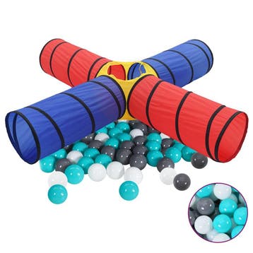 vidaXL Kinderspeeltunnel met 250 ballen meerkleurig, Verzenden