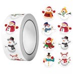 500 Kerst Stickers Op Rol - 2.5cm - Kerststickers -, Verzenden