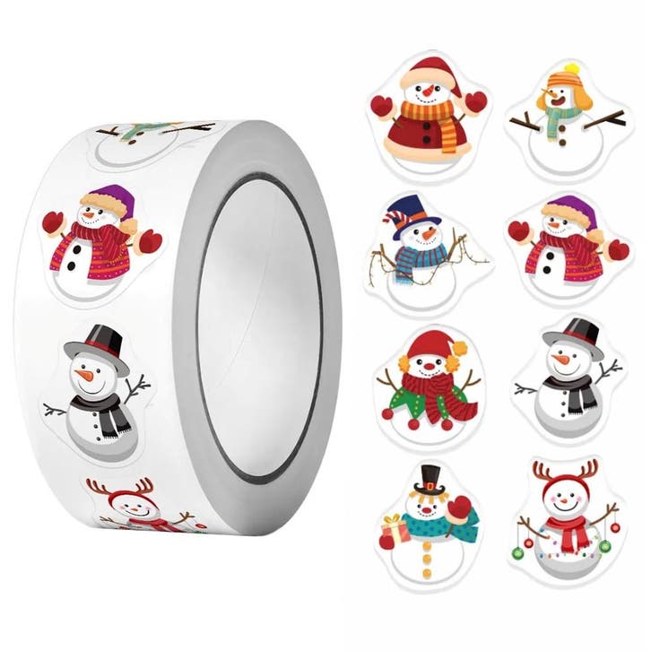 500 Kerst Stickers Op Rol - 2.5cm - Kerststickers -, Hobby & Loisirs créatifs, Autocollants & Images, Envoi