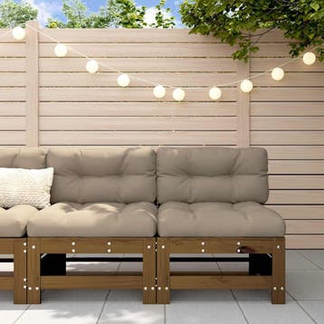 vidaXL Tuinmiddenbanken 2 st massief grenenhout honingbruin, Verzenden, Nieuw