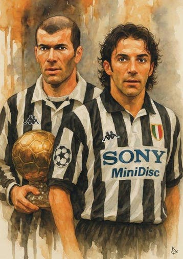 Juventus - Italiaanse voetbal competitie - Zinedine Zidane &