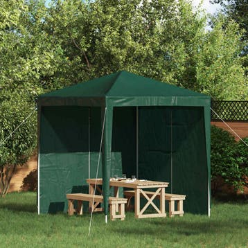 vidaXL Party Tent Zijwand 2 st 200 x 195 cm Groen PE en, Tuin en Terras, Verzenden, Nieuw