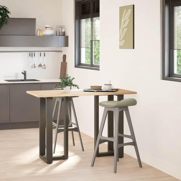 vidaXL Bartafelpoten 2 st T-vormig 40x35x(90-91) cm staal, Huis en Inrichting, Tafelonderdelen, Nieuw, Verzenden