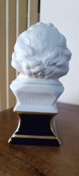 Tharaud Limoges - Buste, Beethoven - 20 cm - Biscuit de, Antiek en Kunst