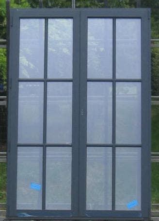 aluminium terrasraam , raam , chassis 140 x 210 antraciet, 75 tot 150 cm, Deurkozijn, Ophalen of Verzenden, 150 tot 225 cm