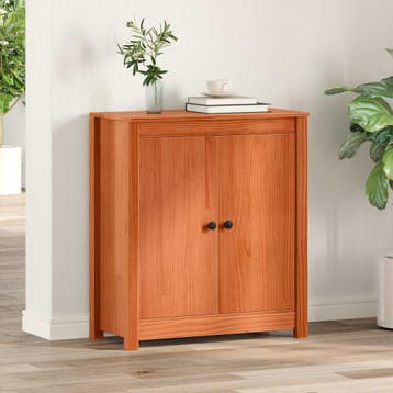 vidaXL Dressoir Wasbruin 70 x 35 x 80 cm Massief grenenhout, Huis en Inrichting, Verzenden, Nieuw