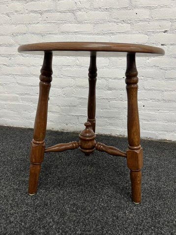 Bijzettafel - Tafel Rond - Eik - Donker Eiken Bijzettafelt