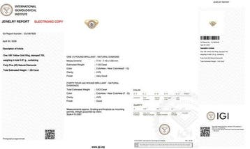 Zonder minimumprijs - Ring - 18 karaat Geel goud - 1.89ct.