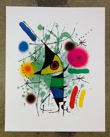 Joan Miro (1893-1983) - The singing Fish, 1972 - Artprint -