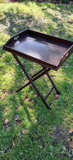 Large french butler tray on X shaped base-side table, tray, Antiek en Kunst