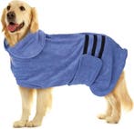 Hondenbadjas - Badjas hond - Ruglengte 60 cm - L - Blauw - N, Verzenden, Nieuw