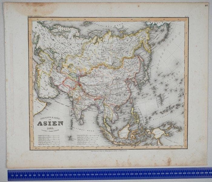 Azië - -; Meyer - Karte von Asien - 1821-1850, Boeken, Atlassen en Landkaarten