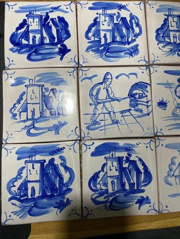 Tegel (18) - Oud-Hollandse Decor - HIVA - 1950-1960 - 5