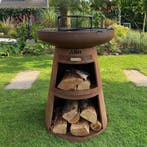 ASH Horizon – Plancha BBQ | Cortenstaal | Buitenhaard, Tuin en Terras, Buitenkeukens, Verzenden, Nieuw, Houtskool, ASH