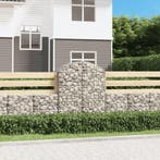 vidaXL Schanskorf gewelfd 100x50x120/140 cm gegalvaniseerd, Tuin en Terras, Verzenden, Nieuw